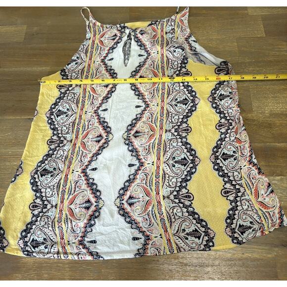 Women's Floral Blouse Size Medium Lightweight Top Loft Sleeveless Blouse - Picture 5 of 7